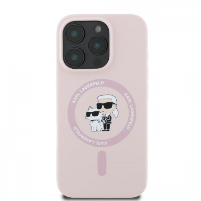 KARL LAGERFELD - KARL LAGERFELD iPhone 16 Pro Mobilskal Magsafe Silikon Heads Ring