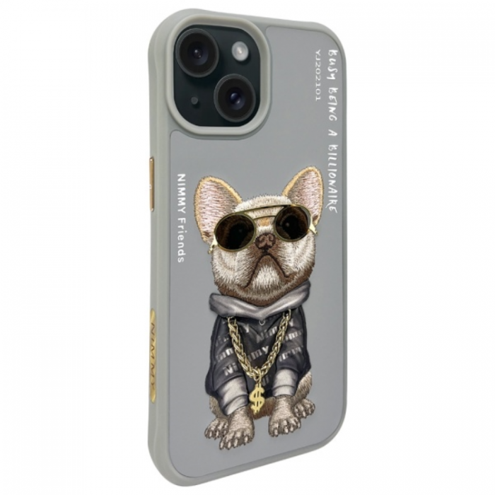 NIMMY - Nimmy iPhone 15 Mobilskal Glasses Cool Dog - Gr