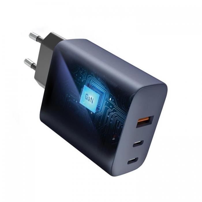 Forcell - Forcell F-Energy GaN Vggladdare 65W 2xUSB-C 1xUSB-A VT-42B - Gr