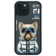 NIMMY - Nimmy iPhone 15 Mobilskal Cool & Cute 2.0 Dog - Svart