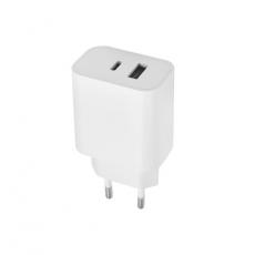 Maxlife - Maxlife Väggladdare 1x USB-C 1x USB 20W MXTC-06 - Vit