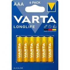 VARTA - Varta 6-st Alkaliskt Batteri R3 (AAA) Longlife