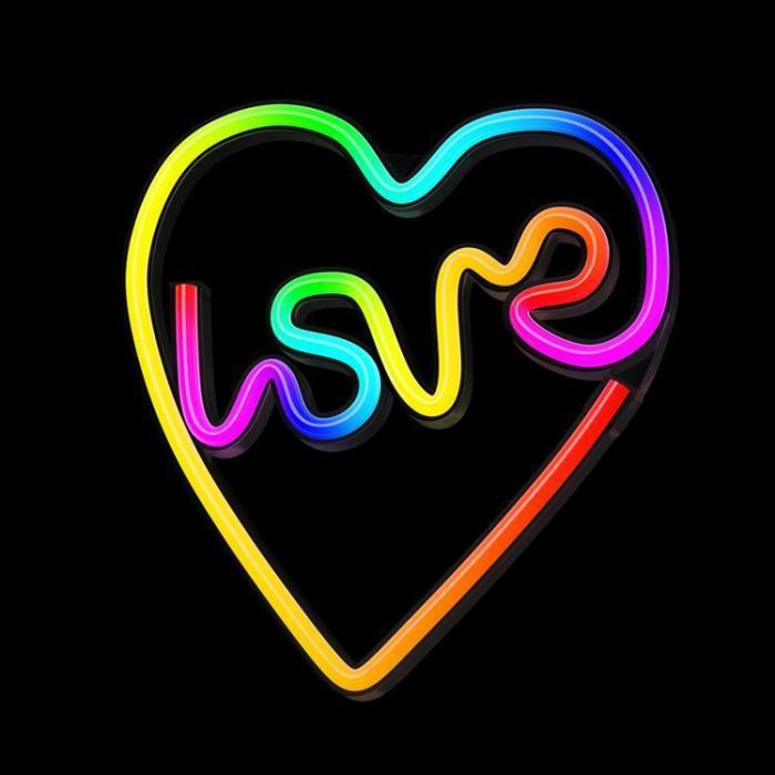 Forever Light - Forever Light LED Neon RGB LOVE IN HEART FLRN02 + RC