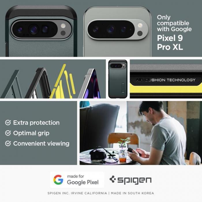 Spigen - Spigen Google Pixel 9 Pro XL Mobilskal Tough Armor - Abyss Grn