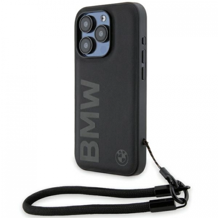 BMW - BMW iPhone 15 Pro Max Mobilskal Signature Lder Wordmark Cord