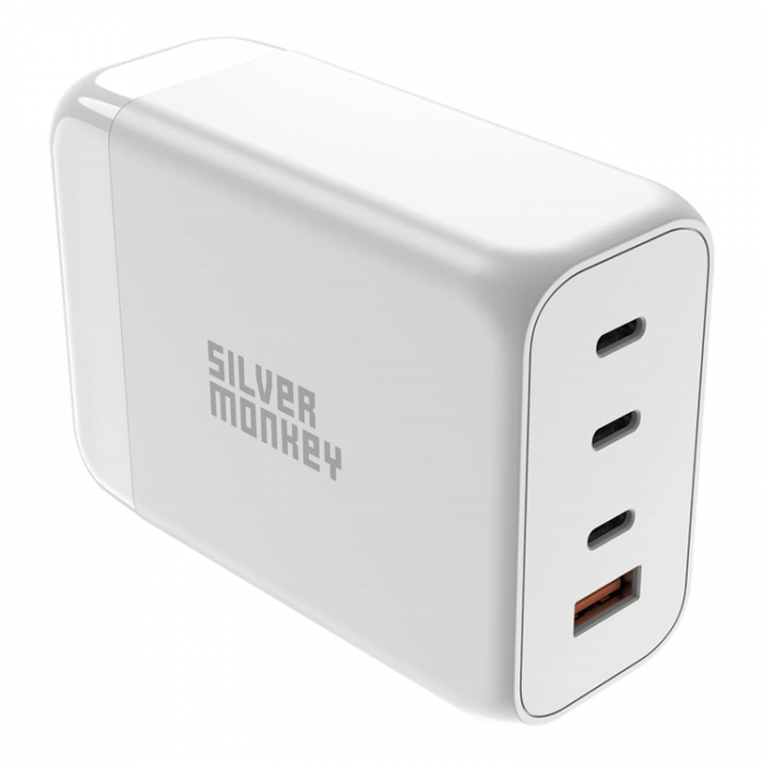 Silver Monkey - Silver Monkey SMA156 200W 3xUSB-C PD USB-A QC 3.0 GaN Laddare