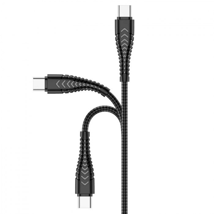 Veger - Veger USB-C till USB-A kabel 1.2m 2.4A - Svart