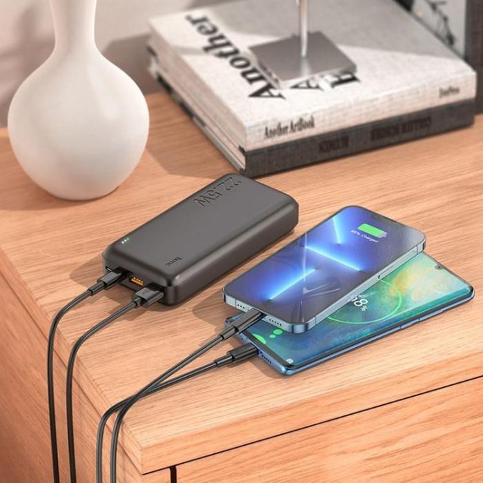 Hoco - Hoco Powerbank 20000 mAh 22.5W PD QC 3A J101A - Svart