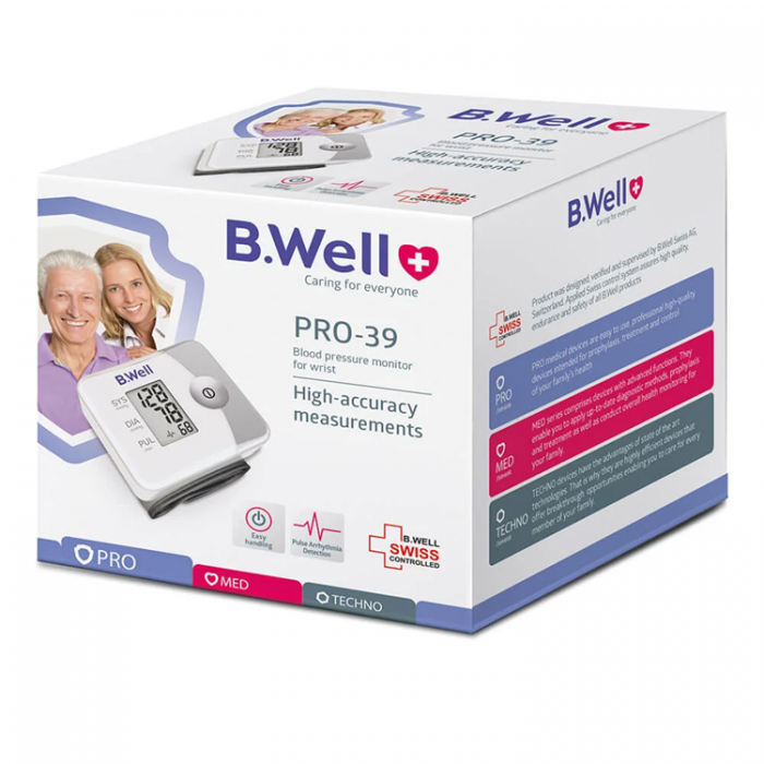 B.WELL - B.WELL Blodtrycksmtare Pro-39 Handled, Ett Mem