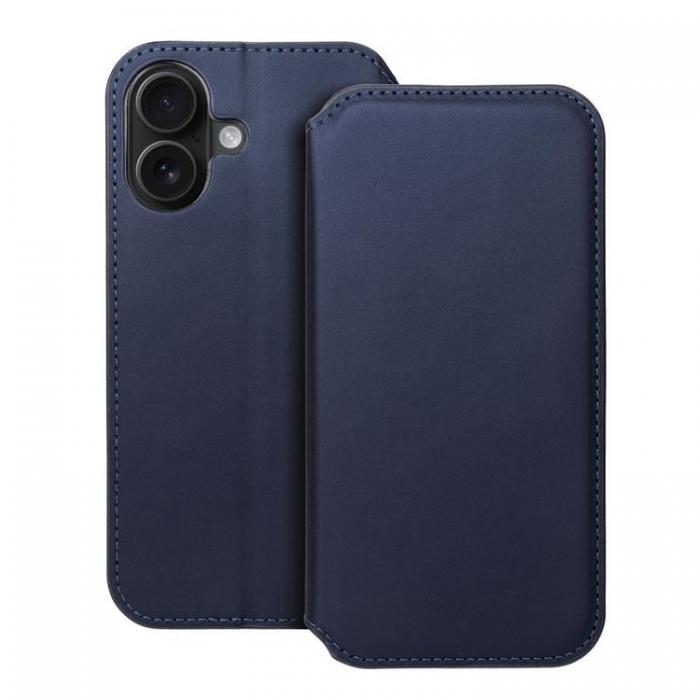 A-One Brand - iPhone 16 Plnboksfodral Dual Pocket - Marinbl