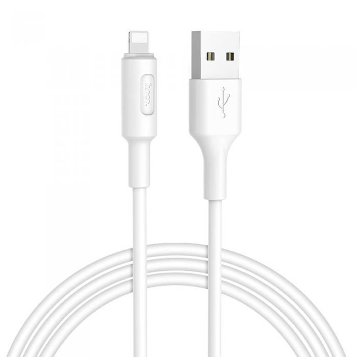 Hoco - HOCO USB-A to Lightning Kabel 2A X25 1m - Vit