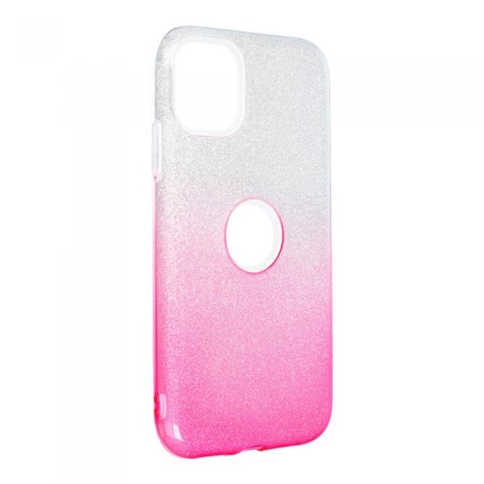 OEM - Forcell SHINING skal till iPhone 11 clear/Rosa