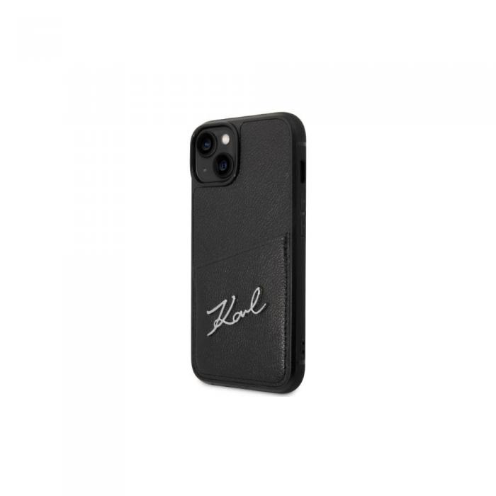 KARL LAGERFELD - Karl Lagerfeld iPhone 14 Plus fodral med korthllare - Svart