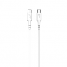 GEAR - GEAR USB-C till USB-C kabel 2.0 2m Vit Rund kabel