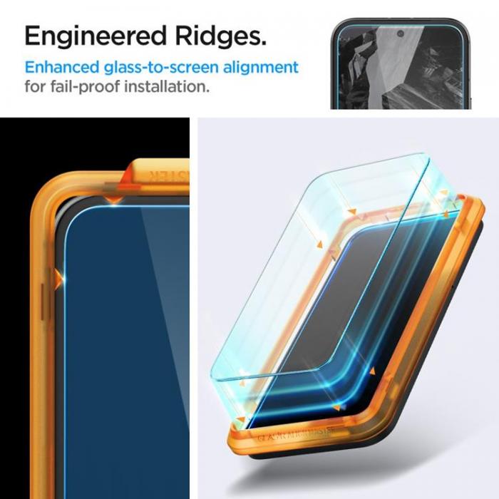 Spigen - [2-Pack] Spigen Galaxy XCover 7 Hrdat Glas Skrmskydd ALM Tr.