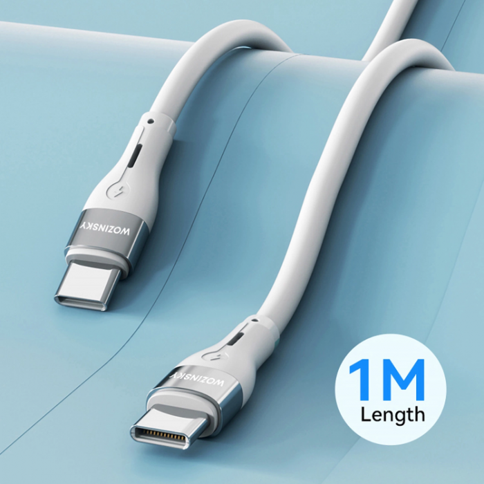 Wozinsky - Wozinsky USB-C till USB-C kabel PD 65W 1m - Vit