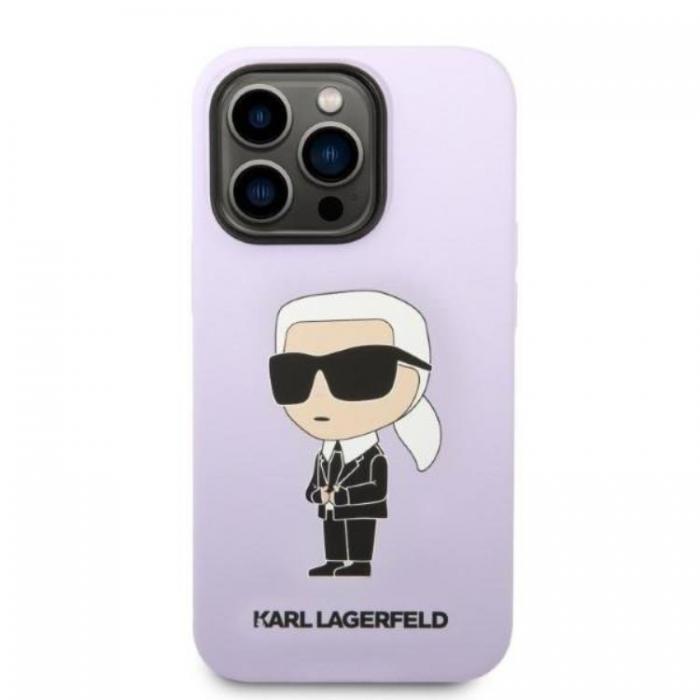 KARL LAGERFELD - Karl Lagerfeld iPhone 14 Pro Max Skal Silicone Ikonik - Lila