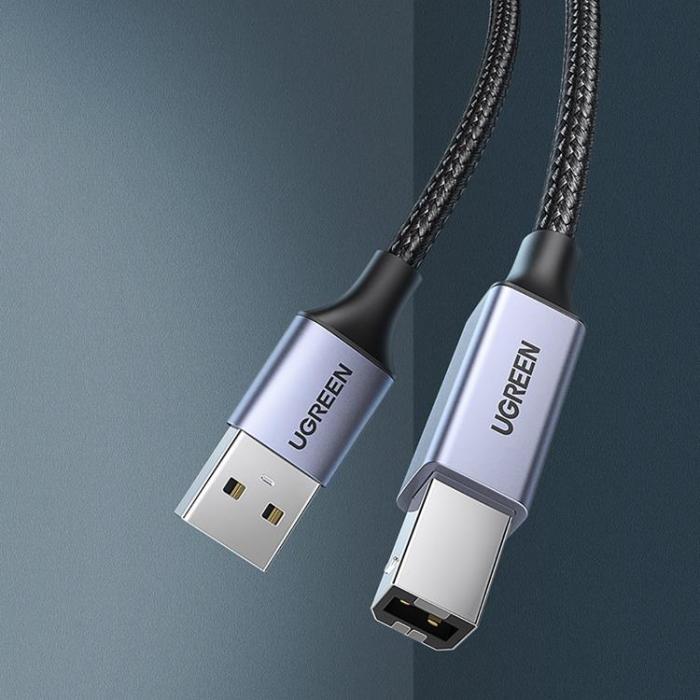 Ugreen - Ugreen USB Typ-B Skrivar Kabel 5 m - Svart