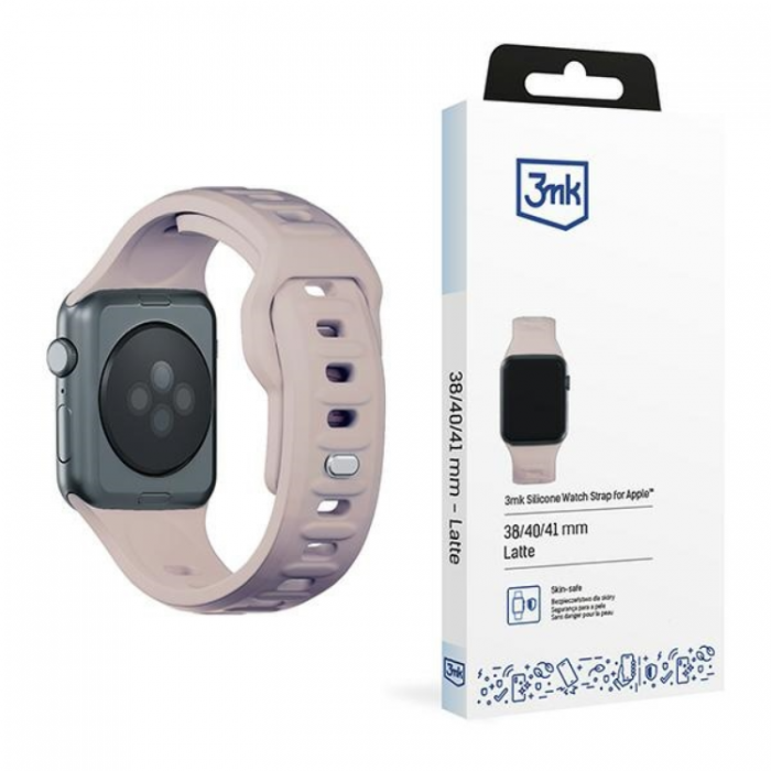 3MK - 3mk Apple Watch (38/40/41mm) Armband Silikon - Latte