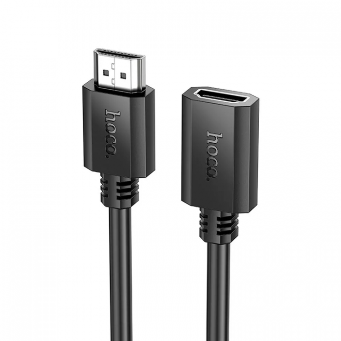 Hoco - Hoco HDMI (Male) Till HDMI (Female) 60Hz Kabel 2m - Svart