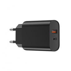 WIWU - WIWU Snabbladdare 20W USB Till USB-C Wi-U002 PD QC - Svart