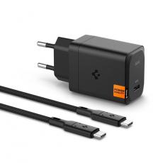 Spigen - Spigen GAN-651 1-Port Snabbladdare 65W + Typ-C Kabel