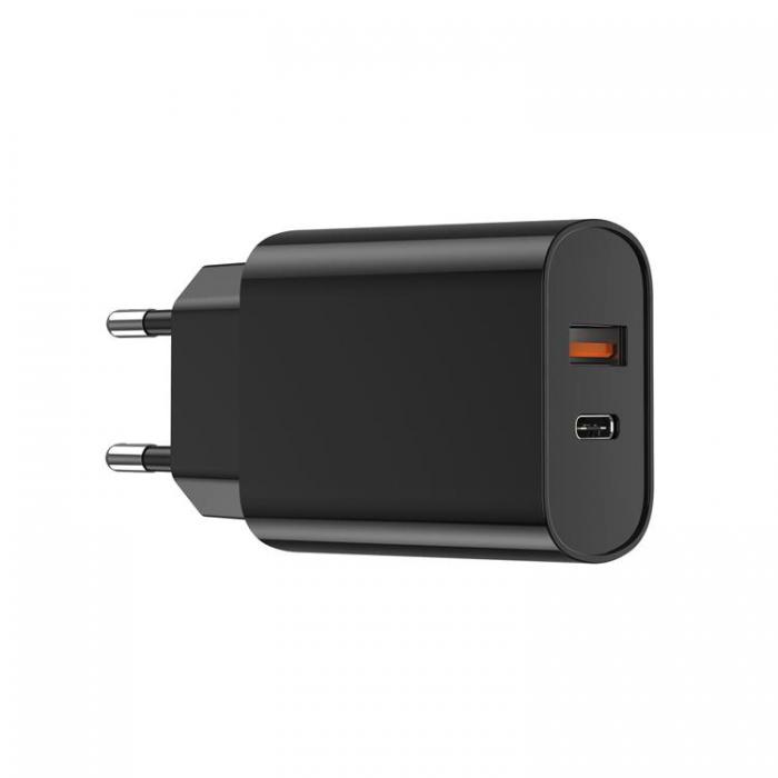 WIWU - WIWU Snabbladdare 20W USB Till USB-C Wi-U002 PD QC - Svart