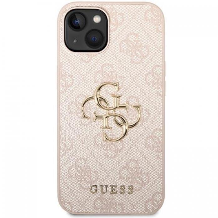 Guess - Guess iPhone 15 Plus Mobilskal Big Metall Logo - Rosa