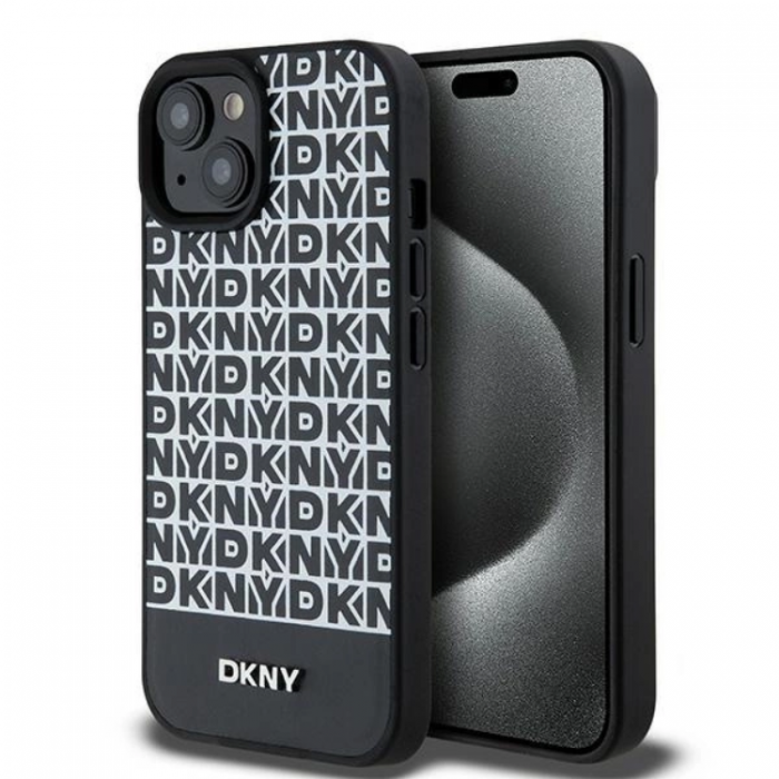 DKNY - DKNY iPhone 15/14/13 Mobilskal Magsafe Lder Printed Pattern