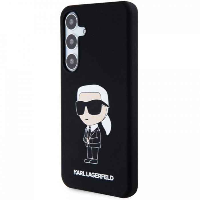 KARL LAGERFELD - Karl Lagerfeld Galaxy S24 Mobilskal Silikon Ikonik - Svart