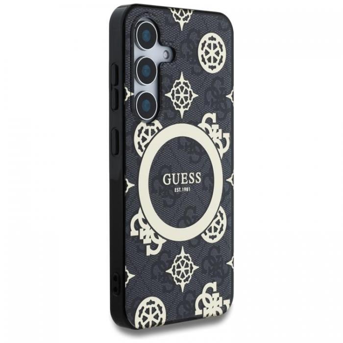 Guess - Guess Galaxy S25 Ultra Mobilskal MagSafe Guld Electroplated Peony - Svart