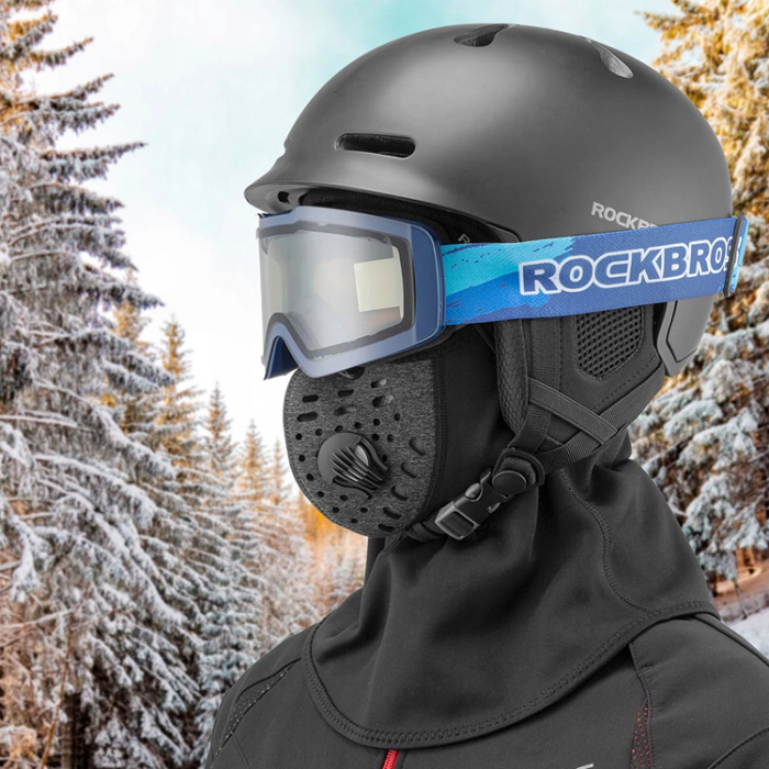 Rockbros - Rockbros Sport Balaclava med filter New Velvet - Svart