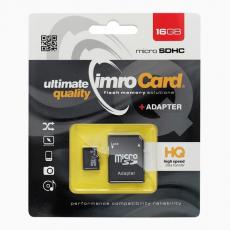 Imro - Imro Minneskort MicroSD 16GB Med Adapter Klass 10 UHS