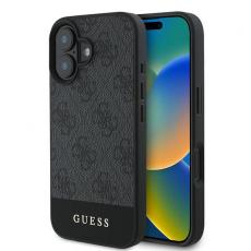 Guess - Guess iPhone 16 Plus Mobilskal 4G Bottom Stripe - Grå