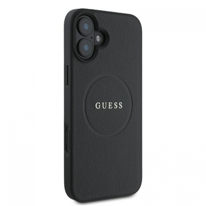 Guess - Guess iPhone 16 Plus Mobilskal Magsafe Grained Ring - Svart