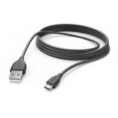 Hama - HAMA Laddkabel USB-A till Micro-USB 3m - Svart