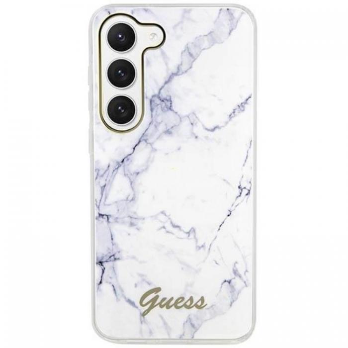 Guess - Guess Galaxy S23 Plus Mobilskal Marble - Vit