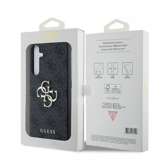 Guess - Guess Galaxy A35 5G Mobilskal Big Metall Logo - Svart