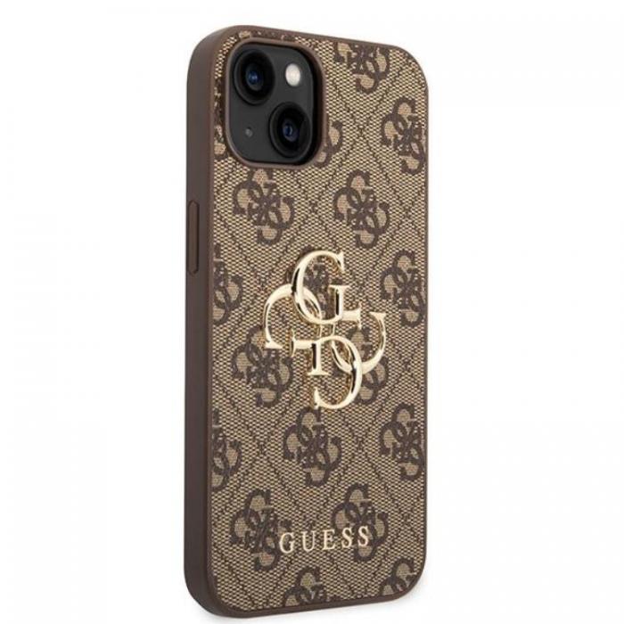 Guess - Guess iPhone 15 Mobilskal Big Metall Logo - Brun