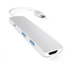 Satechi - Satechi Slim USB-C MultiPort Adapter med 4K HDMI videoutgång - Silver