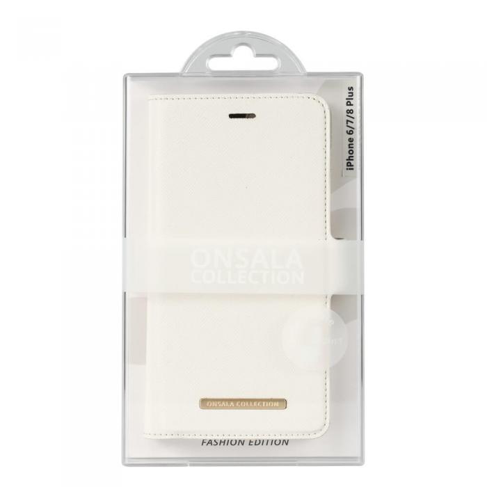 Onsala - ONSALA Mobilfodral Saffiano White iPhone 6/7/8 Plus