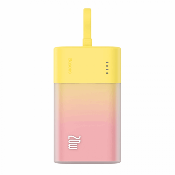 BASEUS - Baseus Powerbank 5200mAh Popsicle 20W - Gul/Rosa