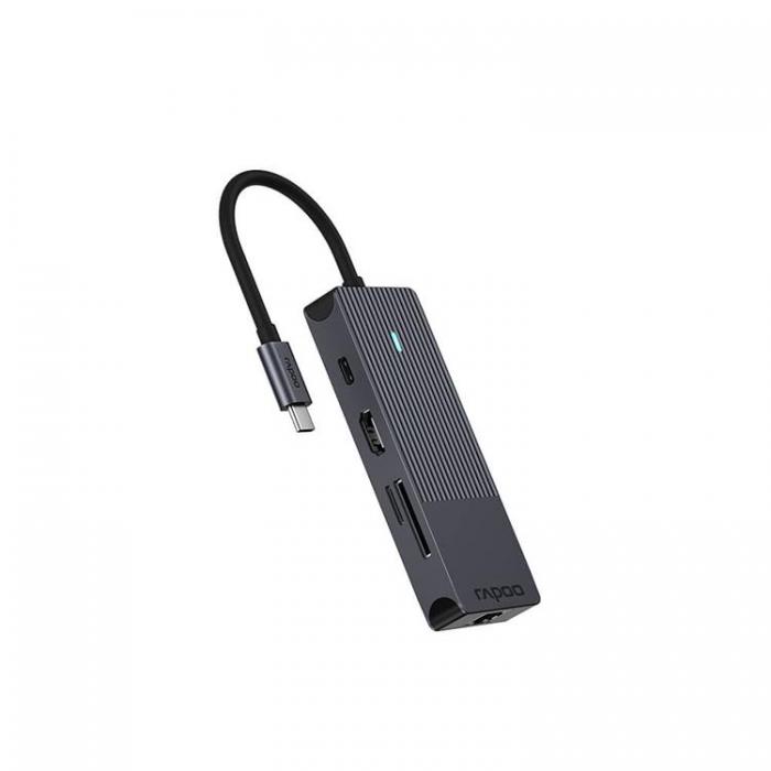 Rapoo - RAPOO Multiport UCM-2004 8-i-1 USB-C-Adapter