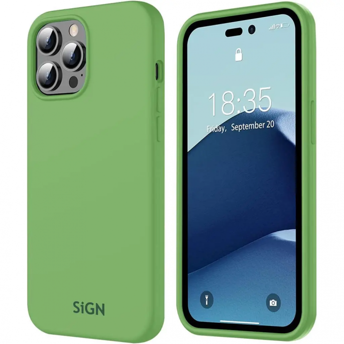 SiGN - SiGN iPhone 14 Pro Max Skal Liquid Silicone - Jade grn