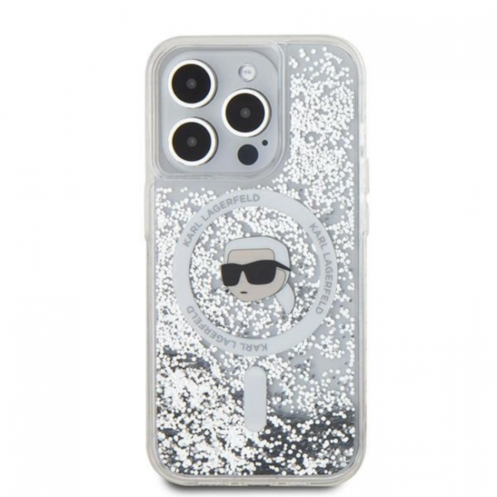 KARL LAGERFELD - Karl Lagerfeld iPhone 15 Pro Max Mobilskal MagSafe Liquid