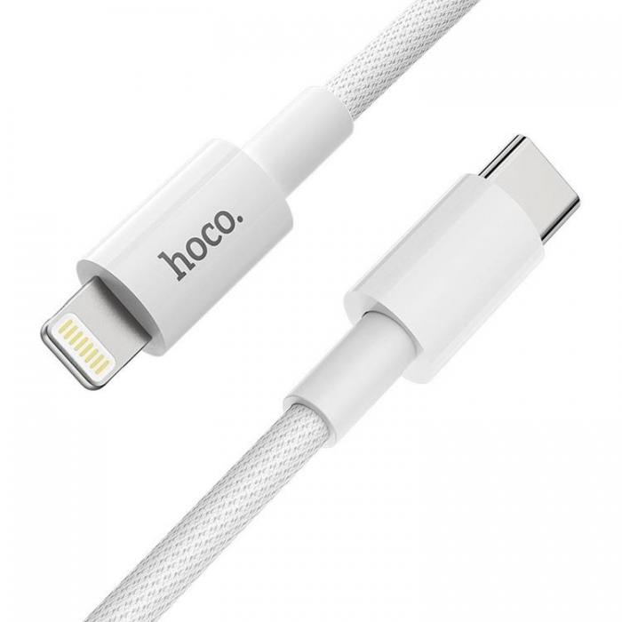 Hoco - Hoco PD USB-C till Lightning kabel 20W 1m - Vit