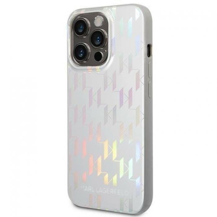 KARL LAGERFELD - Karl Lagerfeld iPhone 14 Pro Max Skal Monogram Iridescent - Silver