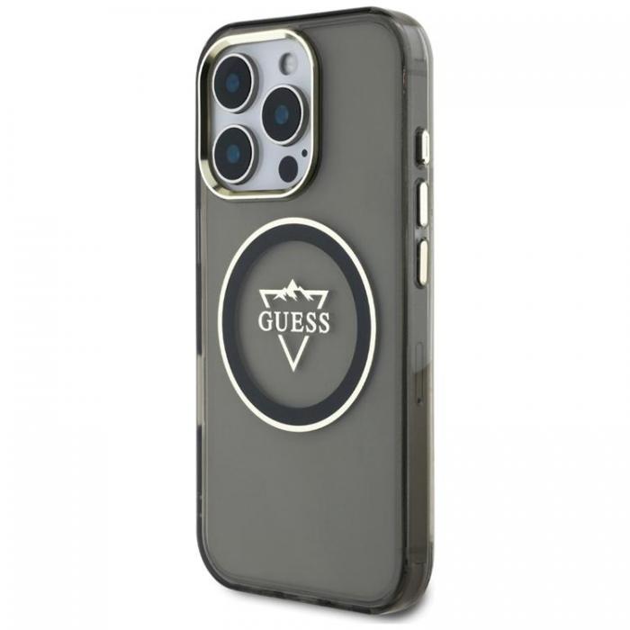 Guess - Guess iPhone 16 Pro Mobilskal MagSafe IML Mountain Logo - Svart