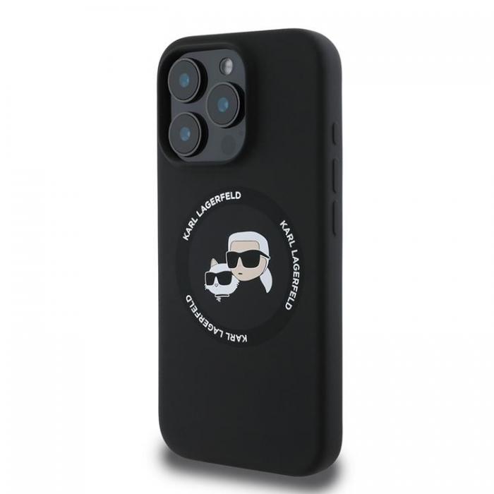 KARL LAGERFELD - Karl Lagerfeld iPhone 16 Pro Mobilskal MagSafe Karl&Choupette Head - Svart