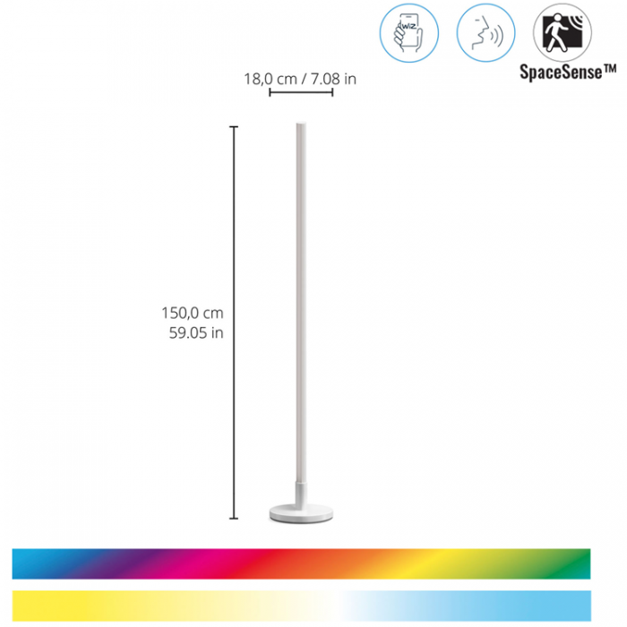 Wiz - Wiz WiFi Pole Golvlampa RGB Multicolor 150cm